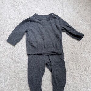 GAP Toddler Knit Matching Set in Charcoal Gray